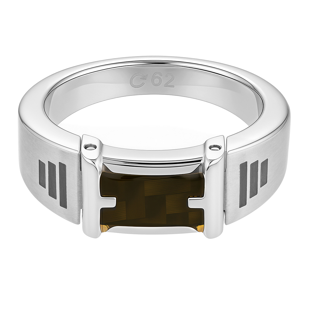 $t('六福珠寶')鉑金戒指 - Brown stone Platinum ring 1